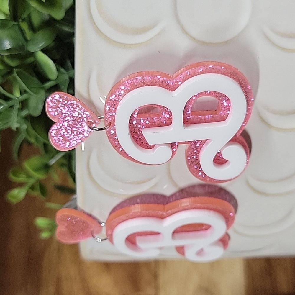B is for Barbie Shimmer Drop Earrings - Picture 4 of 6